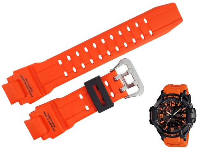 Oryginalny pasek Casio G-Shock GA-1000-4A GA-1000 GA-1100 pomarańczowy